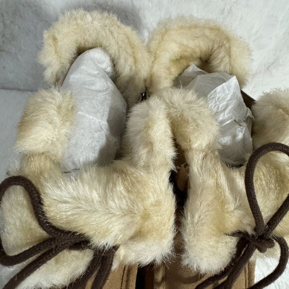 Lands' End Girls Powder Belle Bootie US 5 Medium Thermolite Insole Dark Fawn - Picture 7 of 10